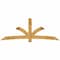 Ekena Millwork Davenport Rough Sawn Timber Gable Bracket, Western Red Cedar, 108"W x 40"H x 2"D x 6"F, 9/12 Pitch GBW108X40X0206DAV00RWR - alternate 1